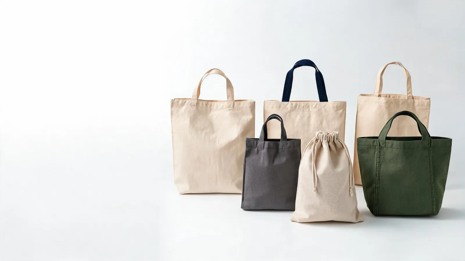 Gama de bolsas tote de lona personalizadas para compradores mayoristas